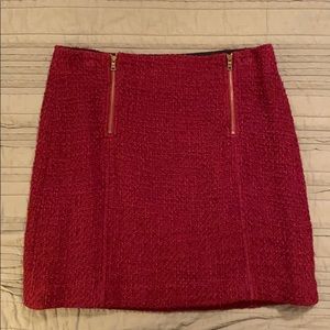 Loft dark red mini skirt